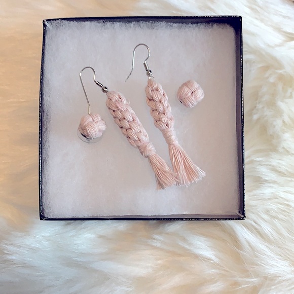 New »Soul Embellishments« Pretty in Pink 2pr Earring Set Handmade Hypoallergenic - Picture 8 of 16